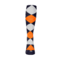 Mens Over the Calf Argyle Sock Navy, Orange and White 360 View