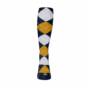 Mens Over the Calf Argyle Sock Navy, White and Gold 360 View