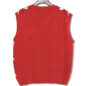 Mens Argyle Sweater Vest Red and White Back Solid Red