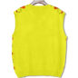 Mens Argyle Sweater Vest Yellow, Orange and White Back Just Yellow