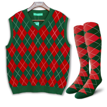 Argyle Golf Sweater Vest | Dark Green 